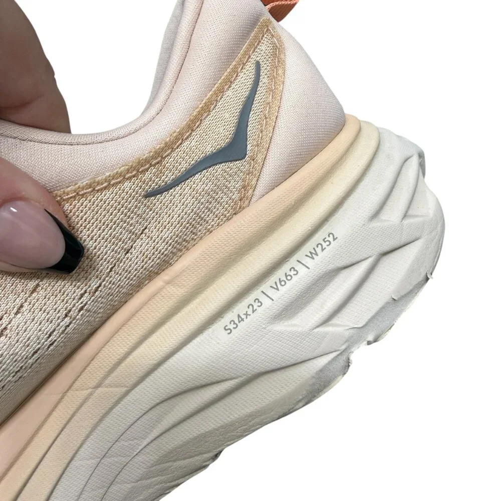 Hoka One One Bondi 8 Running Training Women's Sneaker Cream/Vanilla Size US 9.5
